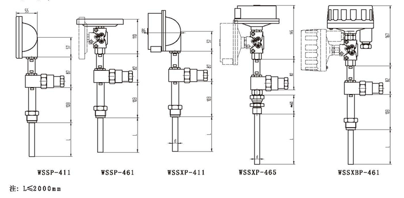 WSSX工業雙金屬溫度計（一體化型螺紋式）_http://m.tanliwaw.cn_雙金屬溫度計_第3張